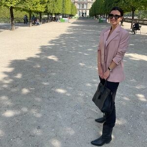 Zara Pink Blazer Tailored Suit Jacket
